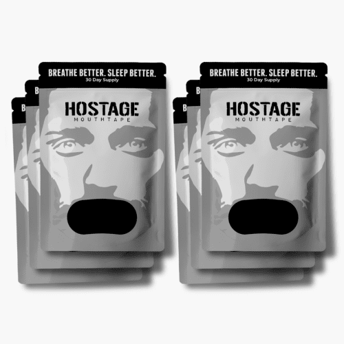 hostage tape 6 month bundle of mouth tape trusted by 100,000+ people and UFC showing that this will stop snoring is beard friendly and is life changing sleep 